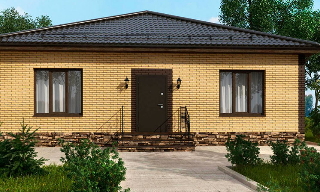 Проекты одноэтажных домов из кирпича | Строй-Грн - Горно-Алтайск от 3573 рублей